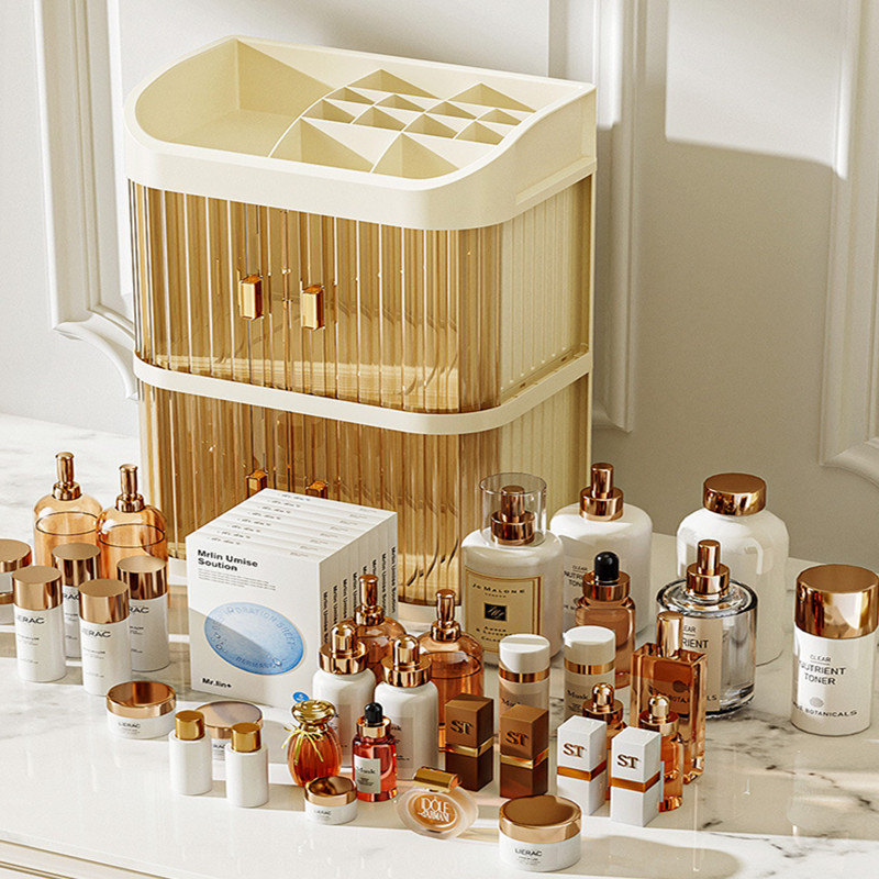 Cosmetics Storage Box Desktop  - Luxury Skincare Aesthetic 评论和价格