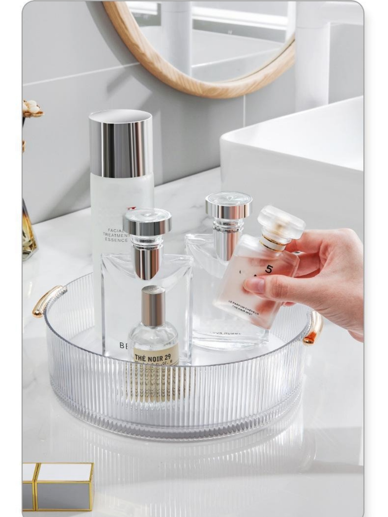 Vertical Ribbed Transparent Ma - Luxury Skincare Gifts 评论和价格