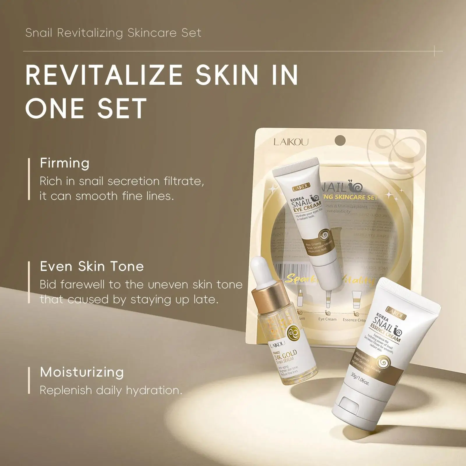24K Gold Snail Repair Serum Ey - Luxury Skincare Essence 评论和价格