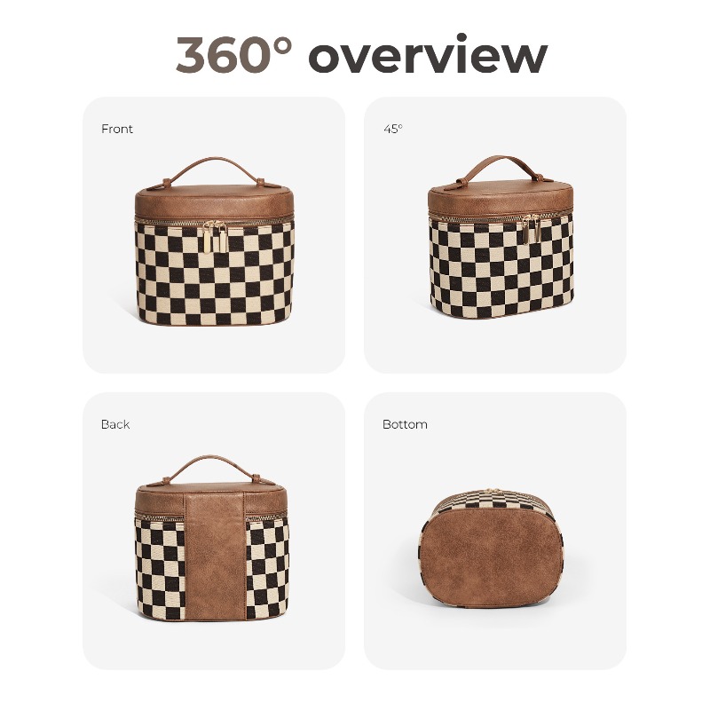 Checkerboard Make Up Bag Retro - Luxury Skincare Aesthetic 评论和价格