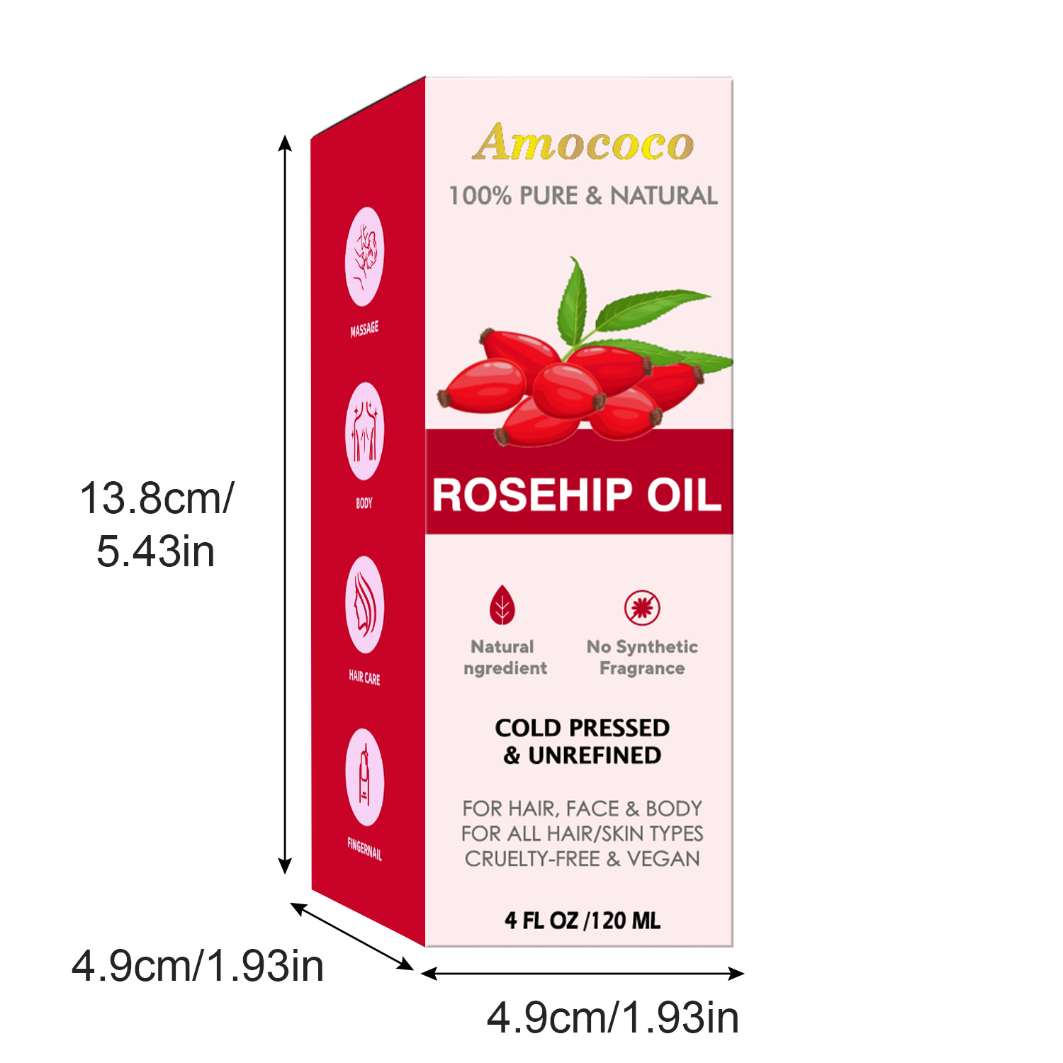 Amococo 2pcs Jojoba Oil and Ro - Cold Pressed Rose Hip 评论和价格